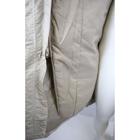 VINTAGE 80S 90S WOMEN'S BEIGE COAT - MONICA GRAY - REMOVABLE LINER & HOOD - S - Picture 11 of 13